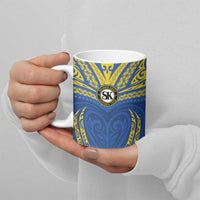 Custom Oceania Football Solomon Kings Ceramic Mug Polynesian Tribal Pattern LT9 - Polynesian Pride