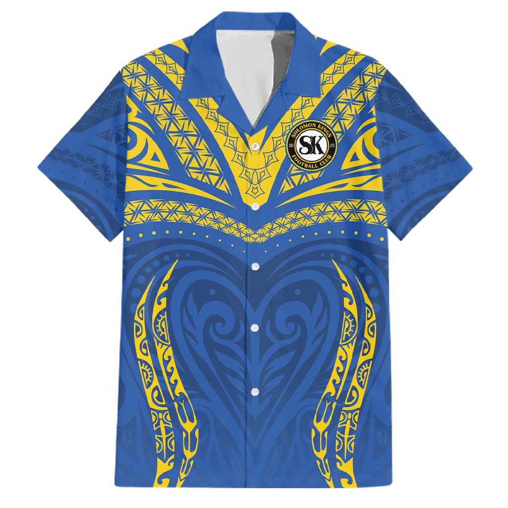 Custom Oceania Football Solomon Kings Family Matching Puletasi and Hawaiian Shirt Polynesian Tribal Pattern