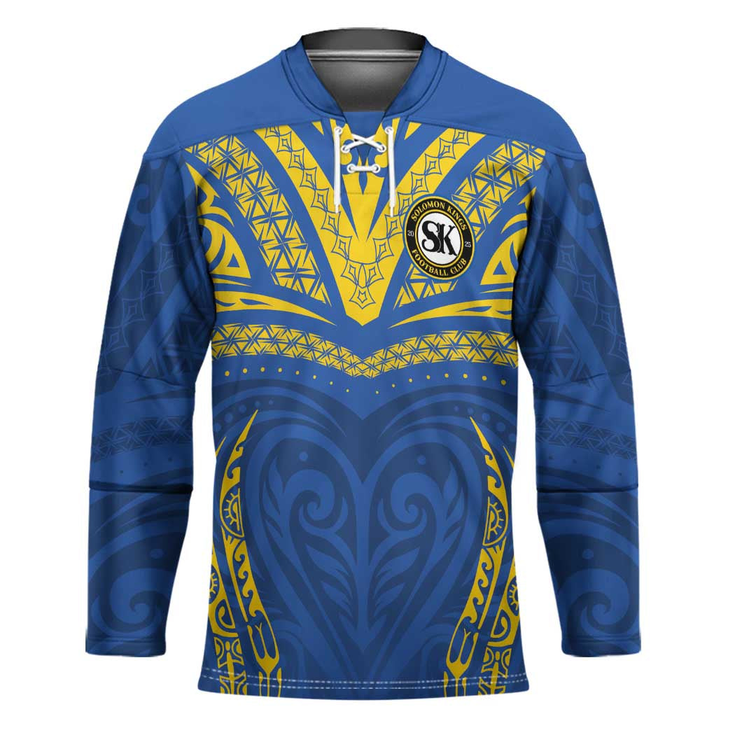 Custom Oceania Football Solomon Kings Hockey Jersey Polynesian Tribal Pattern