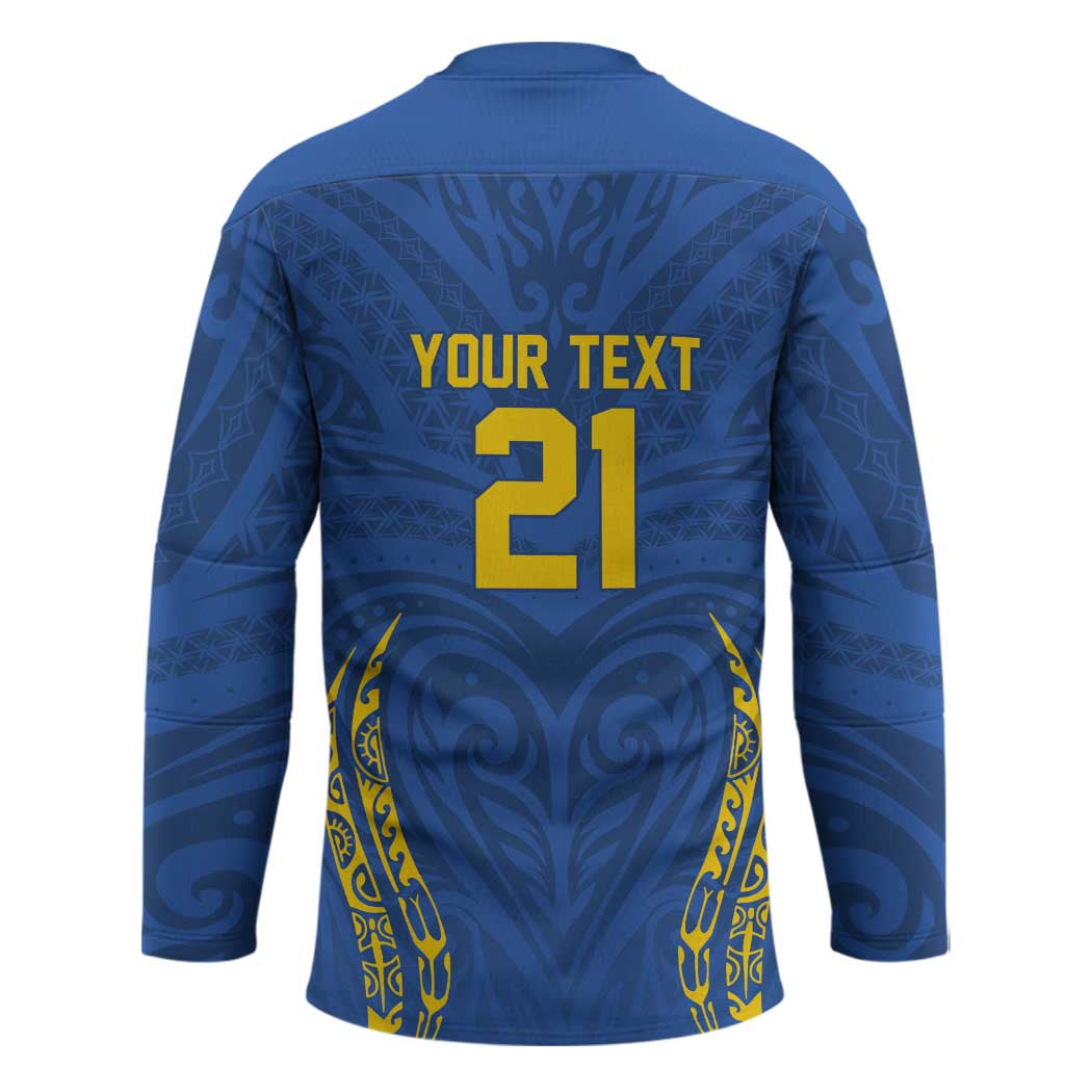 Custom Oceania Football Solomon Kings Hockey Jersey Polynesian Tribal Pattern