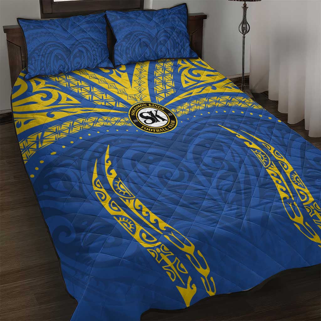 Oceania Football Solomon Kings Quilt Bed Set Polynesian Tribal Pattern