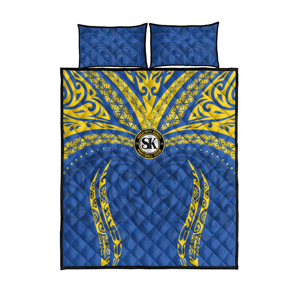 Oceania Football Solomon Kings Quilt Bed Set Polynesian Tribal Pattern