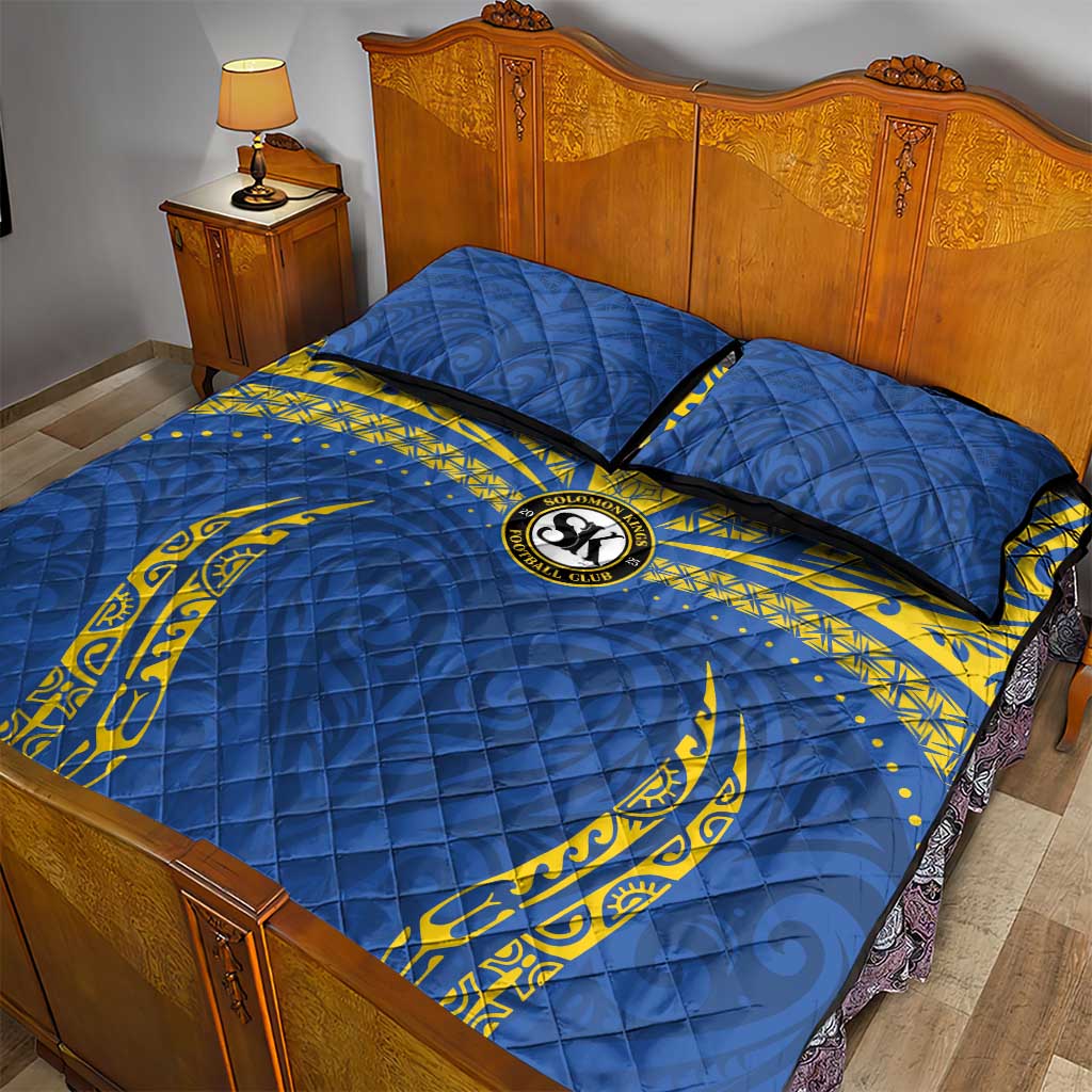 Oceania Football Solomon Kings Quilt Bed Set Polynesian Tribal Pattern