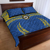 Oceania Football Solomon Kings Quilt Bed Set Polynesian Tribal Pattern