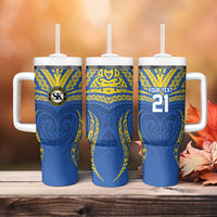 Custom Oceania Football Solomon Kings Tumbler With Handle Polynesian Tribal Pattern LT9 - Polynesian Pride