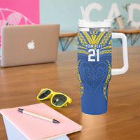 Custom Oceania Football Solomon Kings Tumbler With Handle Polynesian Tribal Pattern LT9 - Polynesian Pride