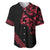 All Black Maori Tribal Tattoo Personalised Baseball Jersey Classic Red Polynesian Style - Polynesian Pride