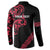 All Black Maori Tribal Tattoo Personalised Button Sweatshirt Classic Red Polynesian Style - Polynesian Pride