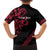 All Black Maori Tribal Tattoo Personalised Family Matching Off The Shoulder Long Sleeve Dress and Hawaiian Shirt Classic Red Polynesian Style - Polynesian Pride