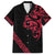 All Black Maori Tribal Tattoo Personalised Family Matching Off Shoulder Short Dress and Hawaiian Shirt Classic Red Polynesian Style - Polynesian Pride