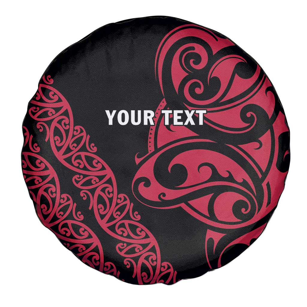 All Black Maori Tribal Tattoo Personalised Spare Tire Cover Classic Red Polynesian Style LT9 - Polynesian Pride
