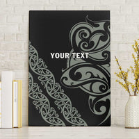 All Black Maori Tribal Tattoo Personalised Canvas Wall Art Moss Green Polynesian Style LT9 Without Frame Green - Polynesian Pride