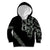 All Black Maori Tribal Tattoo Personalised Kid Hoodie Moss Green Polynesian Style - Polynesian Pride