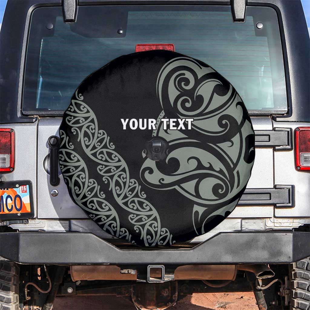 All Black Maori Tribal Tattoo Personalised Spare Tire Cover Moss Green Polynesian Style LT9 Green - Polynesian Pride