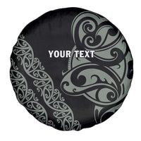 All Black Maori Tribal Tattoo Personalised Spare Tire Cover Moss Green Polynesian Style LT9 - Polynesian Pride