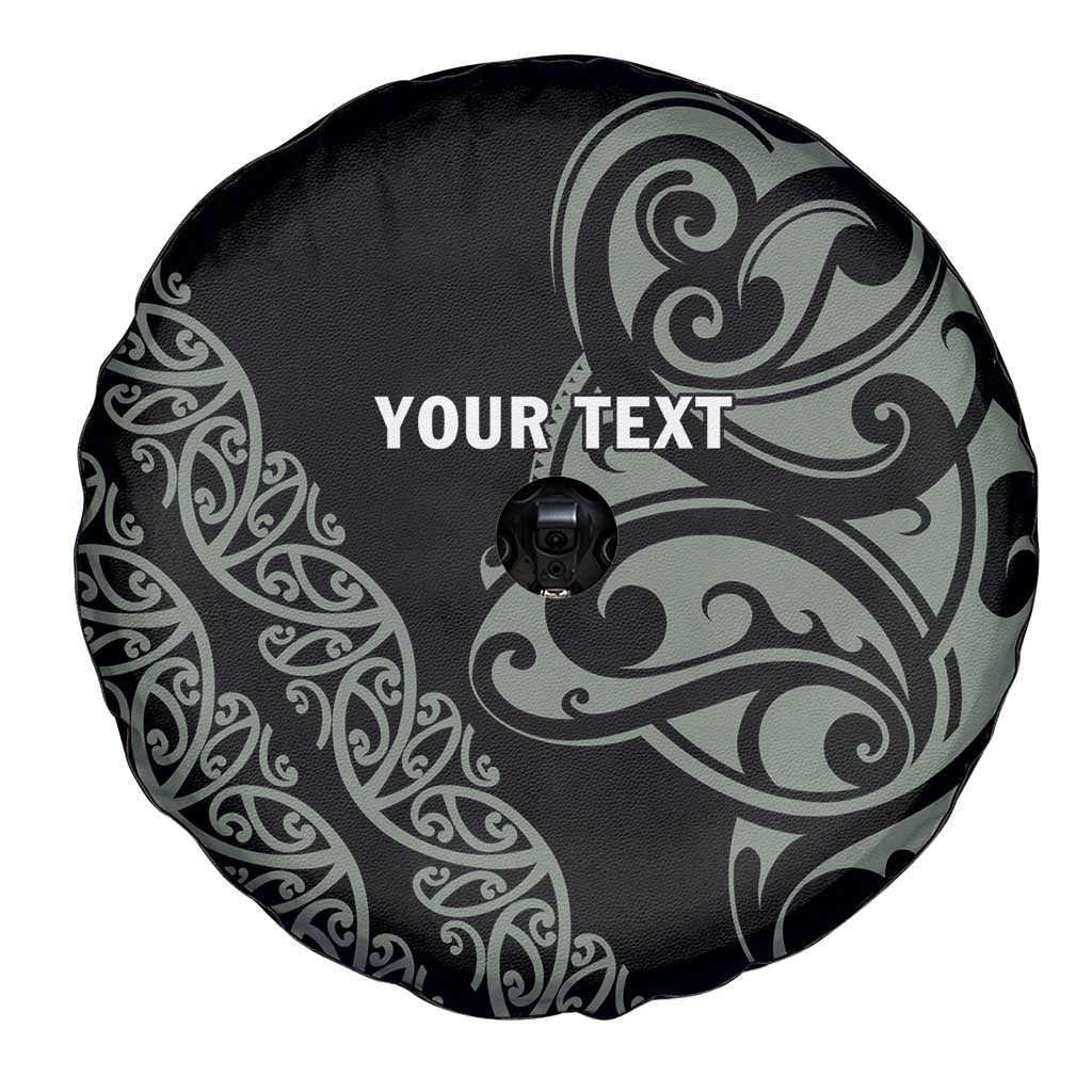 All Black Maori Tribal Tattoo Personalised Spare Tire Cover Moss Green Polynesian Style LT9 - Polynesian Pride