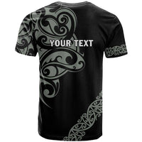 All Black Maori Tribal Tattoo Personalised T Shirt Moss Green Polynesian Style - Polynesian Pride