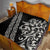 All Black Maori Tribal Tattoo Personalised Quilt Stone Gray Polynesian Style - Polynesian Pride