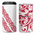 All White Maori Tribal Tattoo Personalised 4 in 1 Can Cooler Tumbler Classic Red Polynesian Style - Polynesian Pride