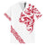 All White Maori Tribal Tattoo Personalised Family Matching Off The Shoulder Long Sleeve Dress and Hawaiian Shirt Classic Red Polynesian Style - Polynesian Pride