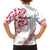 All White Maori Tribal Tattoo Personalised Family Matching Off Shoulder Short Dress and Hawaiian Shirt Classic Red Polynesian Style - Polynesian Pride