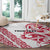 All White Maori Tribal Tattoo Personalised Round Carpet Classic Red Polynesian Style - Polynesian Pride