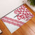 All White Maori Tribal Tattoo Personalised Rubber Doormat Classic Red Polynesian Style - Polynesian Pride