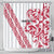 All White Maori Tribal Tattoo Personalised Shower Curtain Classic Red Polynesian Style - Polynesian Pride