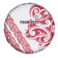 All White Maori Tribal Tattoo Personalised Spare Tire Cover Classic Red Polynesian Style LT9 - Polynesian Pride