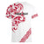 All White Maori Tribal Tattoo Personalised Women V-Neck T-Shirt Classic Red Polynesian Style - Polynesian Pride