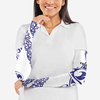 All White Maori Tribal Tattoo Personalised Arm Sleeves Dark Blue Polynesian Style - Polynesian Pride