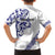 All White Maori Tribal Tattoo Personalised Family Matching Summer Maxi Dress and Hawaiian Shirt Dark Blue Polynesian Style - Polynesian Pride