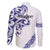 All White Maori Tribal Tattoo Personalised Family Matching Summer Maxi Dress and Hawaiian Shirt Dark Blue Polynesian Style - Polynesian Pride