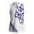 All White Maori Tribal Tattoo Personalised Women Sleeveless Polo Shirt Dark Blue Polynesian Style - Polynesian Pride