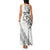 All White Maori Tribal Tattoo Personalised Family Matching Tank Maxi Dress and Hawaiian Shirt Moss Green Polynesian Style - Polynesian Pride