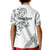 All White Maori Tribal Tattoo Personalised Kid Polo Shirt Moss Green Polynesian Style - Polynesian Pride
