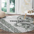 All White Maori Tribal Tattoo Personalised Round Carpet Moss Green Polynesian Style - Polynesian Pride