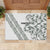 All White Maori Tribal Tattoo Personalised Rubber Doormat Moss Green Polynesian Style - Polynesian Pride