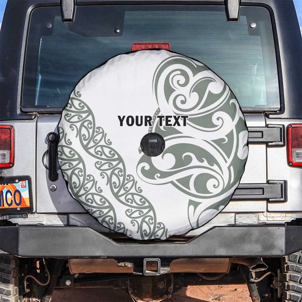 All White Maori Tribal Tattoo Personalised Spare Tire Cover Moss Green Polynesian Style LT9 Green - Polynesian Pride