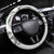 All White Maori Tribal Tattoo Steering Wheel Cover Moss Green Polynesian Style - Polynesian Pride