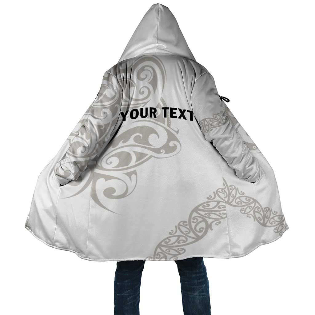All White Maori Tribal Tattoo Personalised Cloak Stone Gray Polynesian Style - Polynesian Pride
