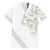 All White Maori Tribal Tattoo Personalised Family Matching Tank Maxi Dress and Hawaiian Shirt Stone Gray Polynesian Style - Polynesian Pride