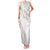 All White Maori Tribal Tattoo Personalised Family Matching Tank Maxi Dress and Hawaiian Shirt Stone Gray Polynesian Style - Polynesian Pride