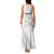 All White Maori Tribal Tattoo Personalised Family Matching Tank Maxi Dress and Hawaiian Shirt Stone Gray Polynesian Style - Polynesian Pride