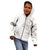 All White Maori Tribal Tattoo Personalised Kid Hoodie Stone Gray Polynesian Style - Polynesian Pride