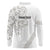 All White Maori Tribal Tattoo Personalised Long Sleeve Polo Shirt Stone Gray Polynesian Style - Polynesian Pride