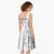 All White Maori Tribal Tattoo Personalised Midi Dress Stone Gray Polynesian Style - Polynesian Pride