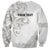 All White Maori Tribal Tattoo Personalised Sweatshirt Stone Gray Polynesian Style - Polynesian Pride