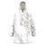 All White Maori Tribal Tattoo Personalised Wearable Blanket Hoodie Stone Gray Polynesian Style - Polynesian Pride