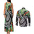 Polynesian Pacific Rugby Tribal Couples Matching Tank Maxi Dress and Long Sleeve Button Shirt Tropical Vibe